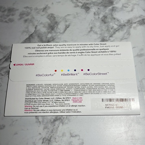 Color Street All Fired Up Nail Strips NWT - Picture 3 of 4